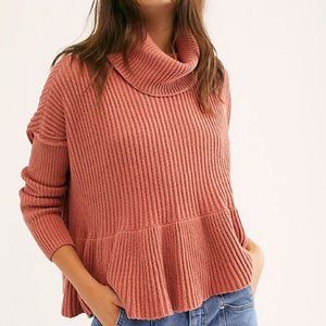 Free People Layer Cake Sweater Rose Turtleneck